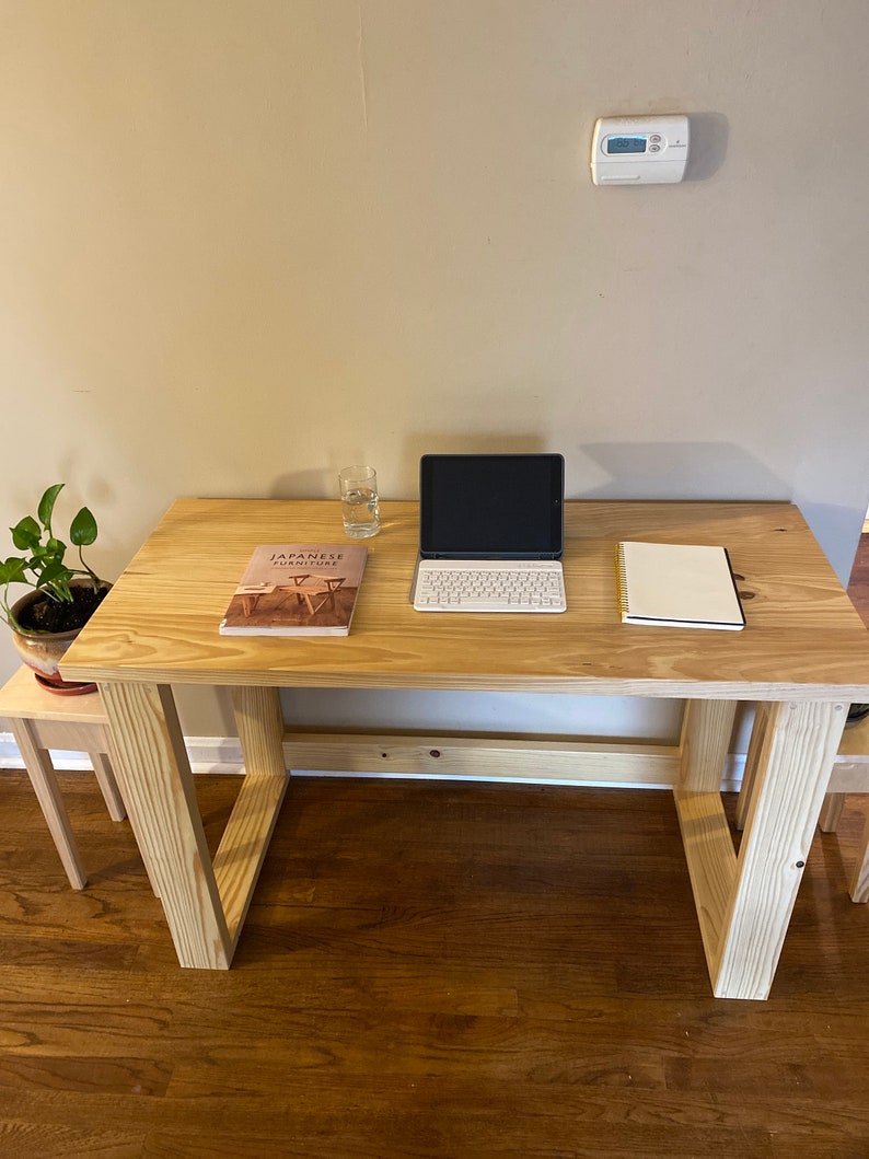 Modern Rustic Desk Natural Pine Etsy