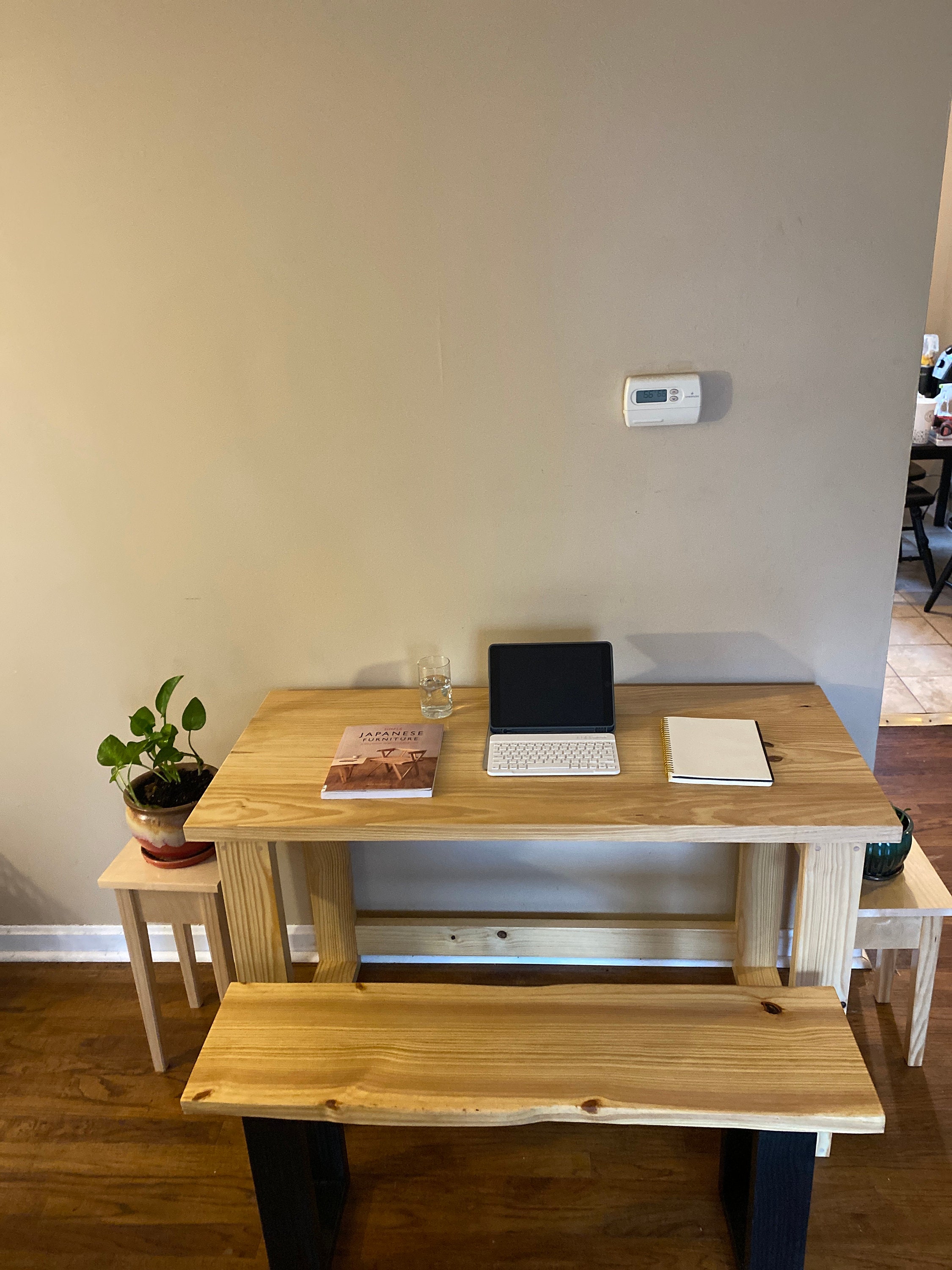 Modern Rustic Desk Natural Pine Etsy