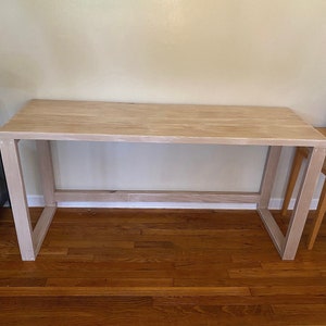 Handcrafted Modern Rustic Desk | Solid White Oak Finish | Natural Pine | Custom Wood Office Furniture