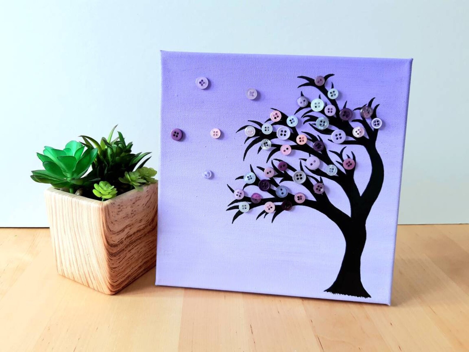 Button Tree Tree Silhouette Tree Pictures Button Art Tree - Etsy UK