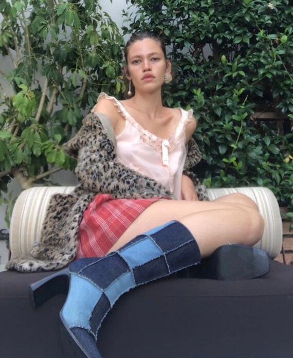 Vintage *DENIM* Patchwork Boots