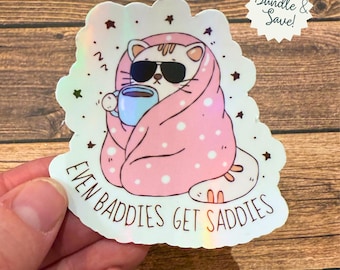 Baddie Cat Sticker | Funny Pet Stickers | Glossy Vinyl Animal Lover Decal