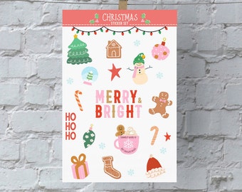 Christmas Sticker Pack: Stocking Stuffer, Gift and Envelope Decor, Planner Stickers