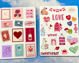 Valentine's Sticker Pack: Gifts for Her, Planner & Journaling Stickers