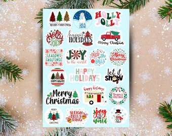 Christmas Sticker Pack: 20 Holiday Season Greeting Stickers
