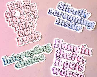 Funny Sarcastic Sticker Set | Corporate Office Humor Decals | Passive Aggressive Workplace Quotes