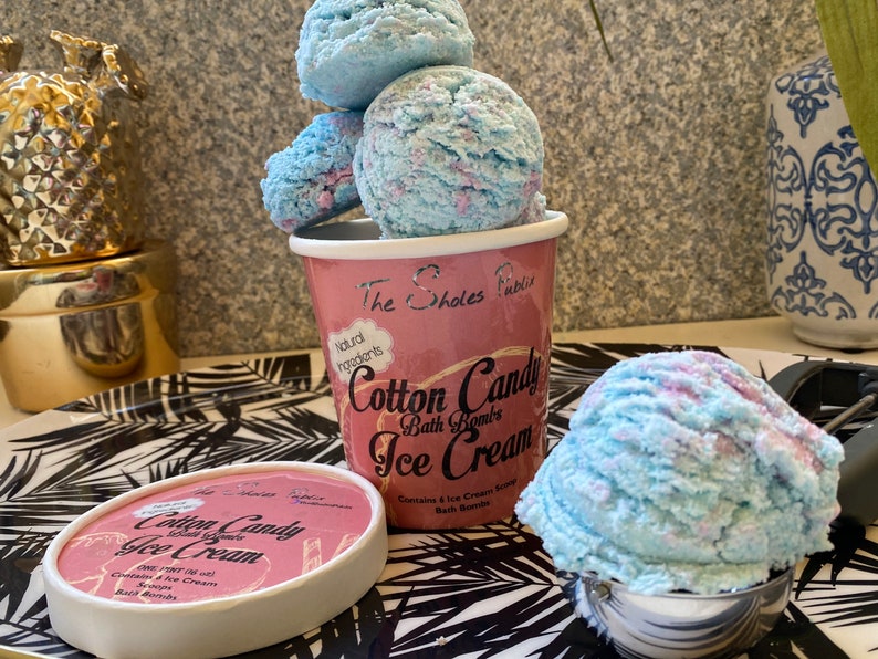 Cotton Candy Ice Cream Bath Bombs image 2