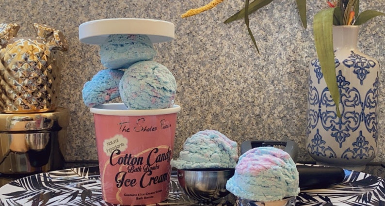 Cotton Candy Ice Cream Bath Bombs image 4