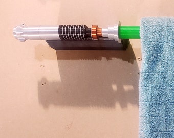 Luke Skywalker Lightsaber Hand Towel Holder | Star Wars Decor | Bathroom Decor |  3D Printed | Kids Bathroom Decor