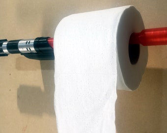 Darth Vader Lightsaber Toilet Paper Holder | Star Wars | TP Holder | 3D Printed | Kids Bathroom Decor | 3D Room Decor  | 3D Printed