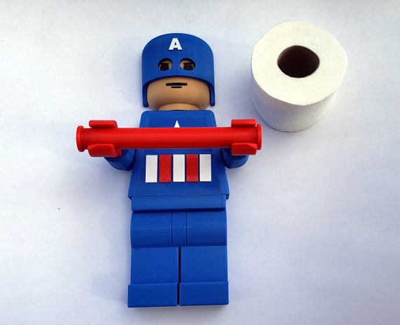Marvel Comics Captain America Toilet Paper Holder Captain Etsy