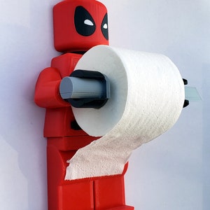 Marvel Comics Deadpool Toilet Paper Holder Deadpool Marvel Comics Superheroes Decor Kids Bathroom Decor 3D Printed image 7