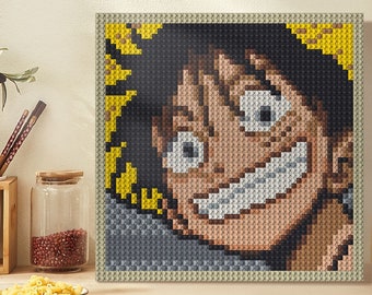 Pixel Art - Anime - Lego Style - Kit - 2304 Pieces - Wall Art - Fun Activity