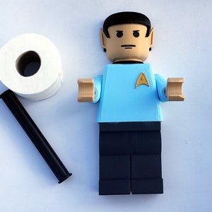 Star Trek Mr. Spock Toilet Paper Holder Star Trek Mr. Spock Star Trek Decor Science Fiction Lover Trekkie Gift Star Trek Gift image 1