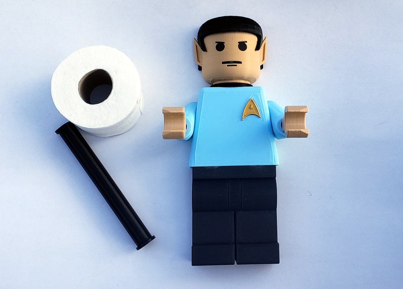 Star Trek Mr. Spock Toilet Paper Holder Star Trek Mr. Spock Star Trek Decor Science Fiction Lover Trekkie Gift Star Trek Gift image 1