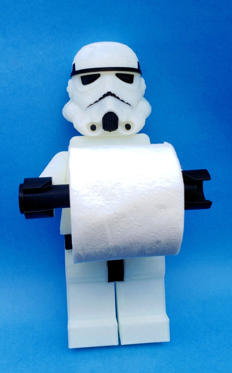 Star Wars Stormtrooper Toilet Paper Holder 3D Printed Star Wars Lover Galactic Empire Star Wars Bathroom TP Holder image 4