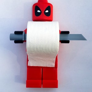 Marvel Comics Deadpool Toilet Paper Holder Deadpool Marvel Comics Superheroes Decor Kids Bathroom Decor 3D Printed image 5