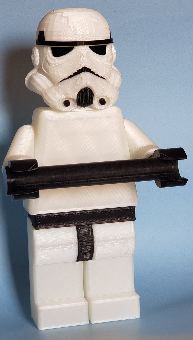 Star Wars Stormtrooper Toilet Paper Holder 3D Printed Star Wars Lover Galactic Empire Star Wars Bathroom TP Holder image 2