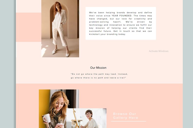 DAZZLE Wix site Premium Template Etsy