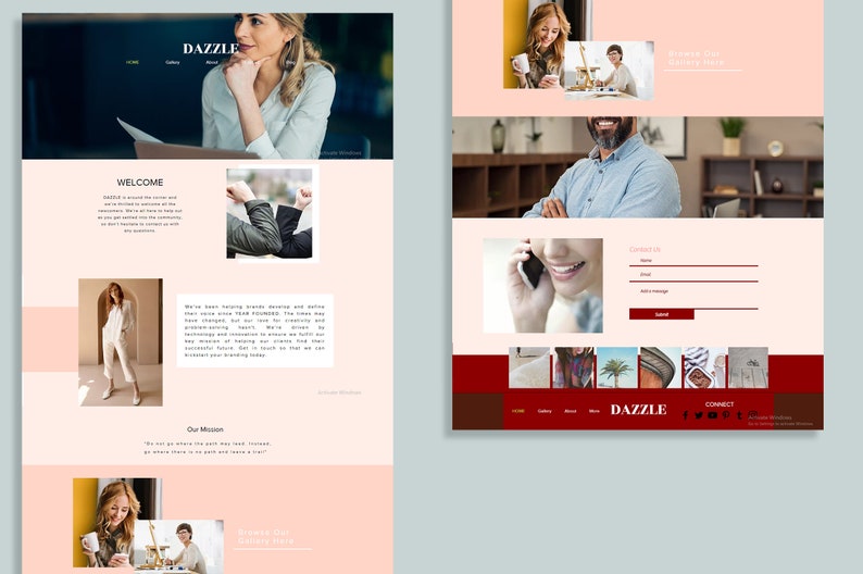 DAZZLE Wix site Premium Template Etsy