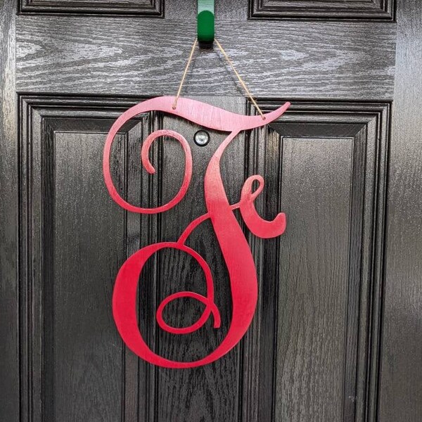 Custom Door Hanger Initial Etsy