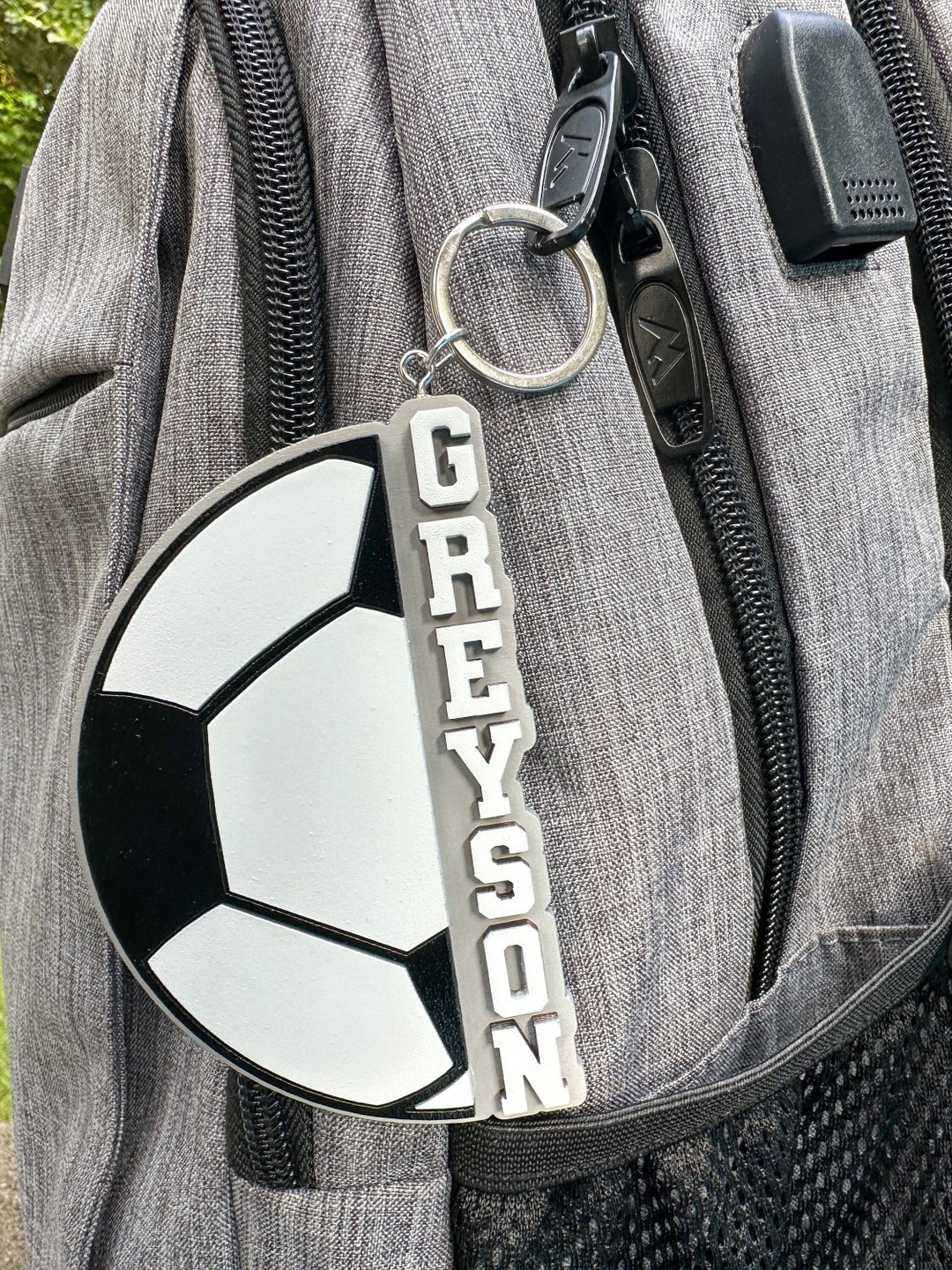 Custom Soccer Keychain Etsy