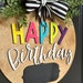 Handcrafted Happy Birthday Front Door Sign Vibrant and - Etsy