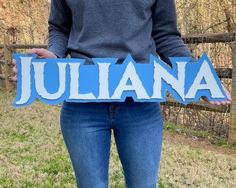 Wood Name Sign Inspired by Frozen