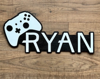 Gamer Wood Name Sign