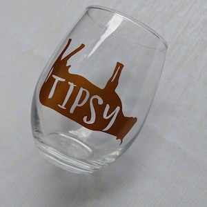 Upside Down Cow Tipsy Vinyl Decal: Farmhouse Style Sticker