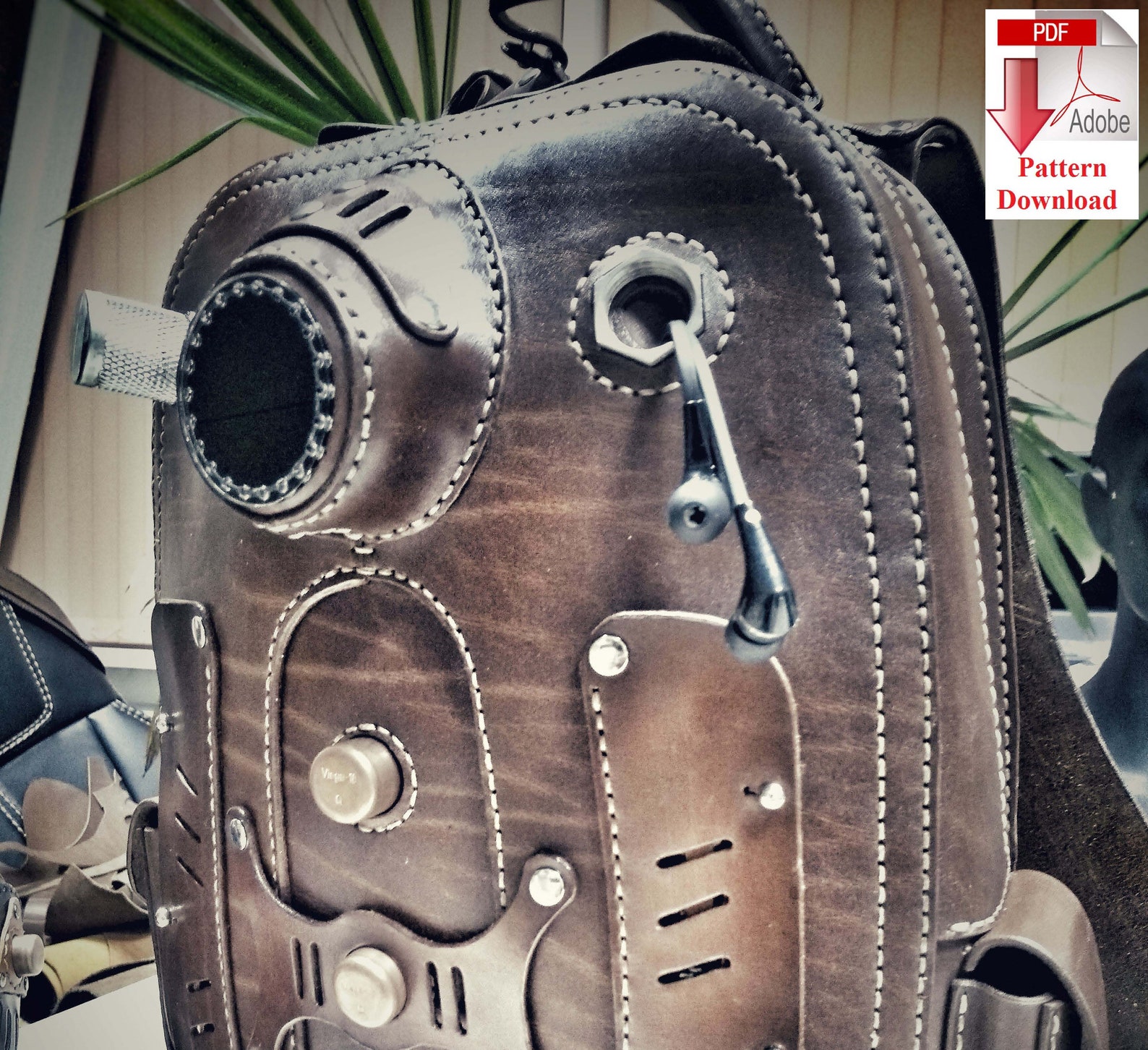Pattern PDF leather Steampunk / Dieselpunk Backpack Etsy