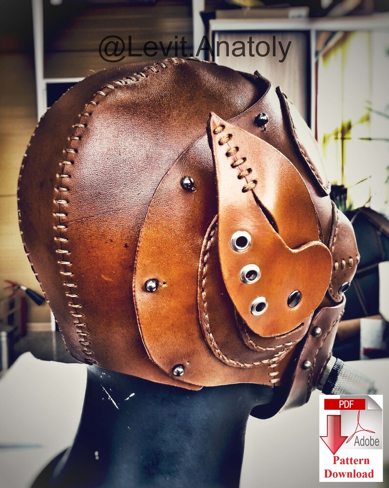 Pattern PDF leather Steampunk/Dieselpunk mask Etsy
