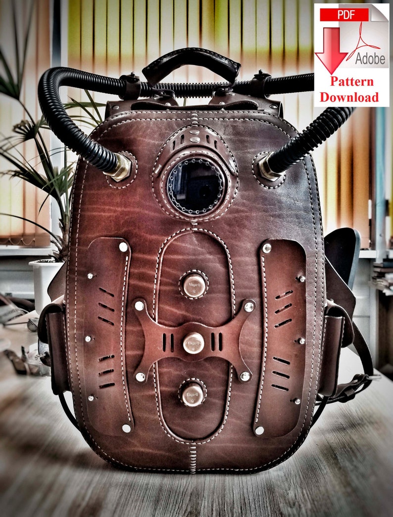 Pattern PDF Leather Steampunk / Dieselpunk Backpack Etsy