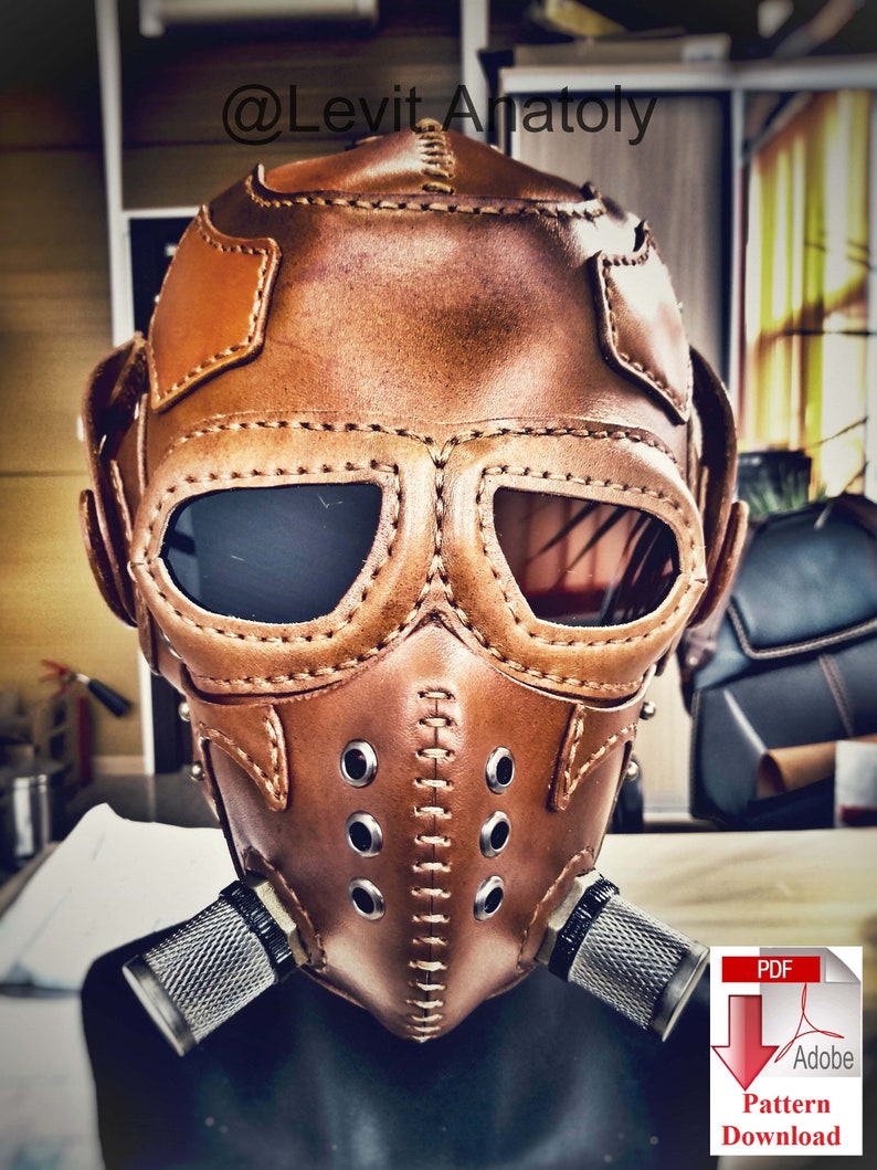 Pattern PDF leather Steampunk/Dieselpunk mask Etsy