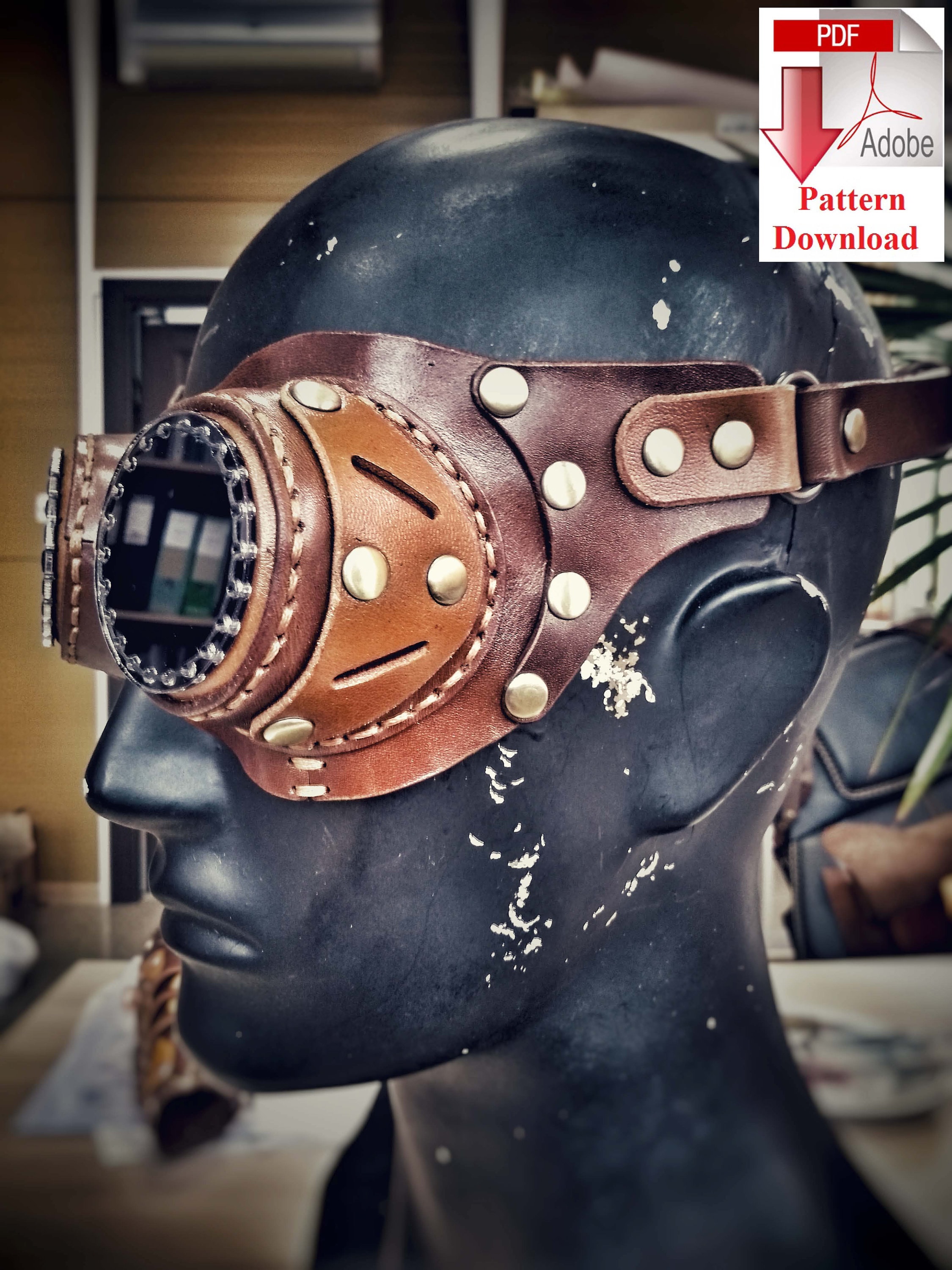 Pattern PDF leather Steampunk goggles V3 by Levit Etsy