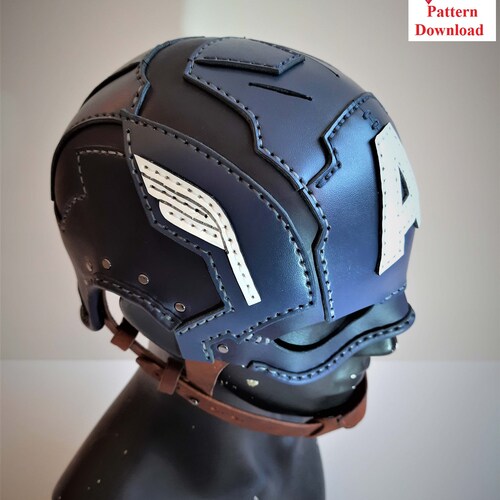 Captain America Helmet Template Etsy