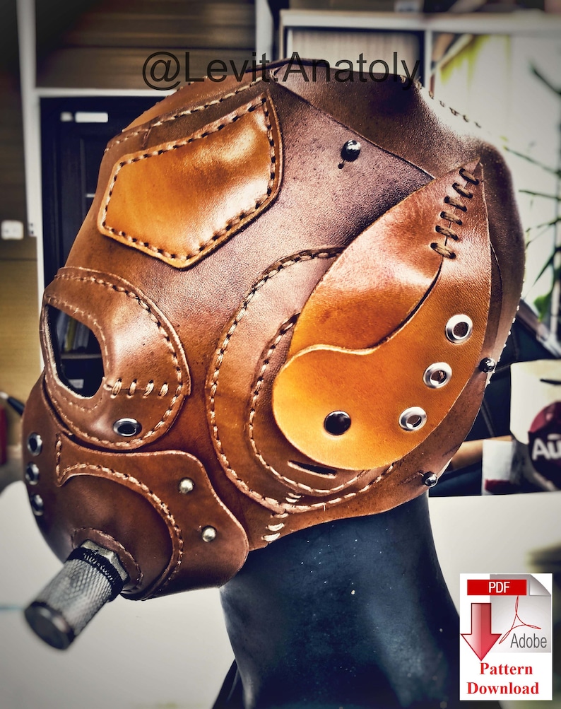 Pattern PDF leather Steampunk/Dieselpunk mask Etsy
