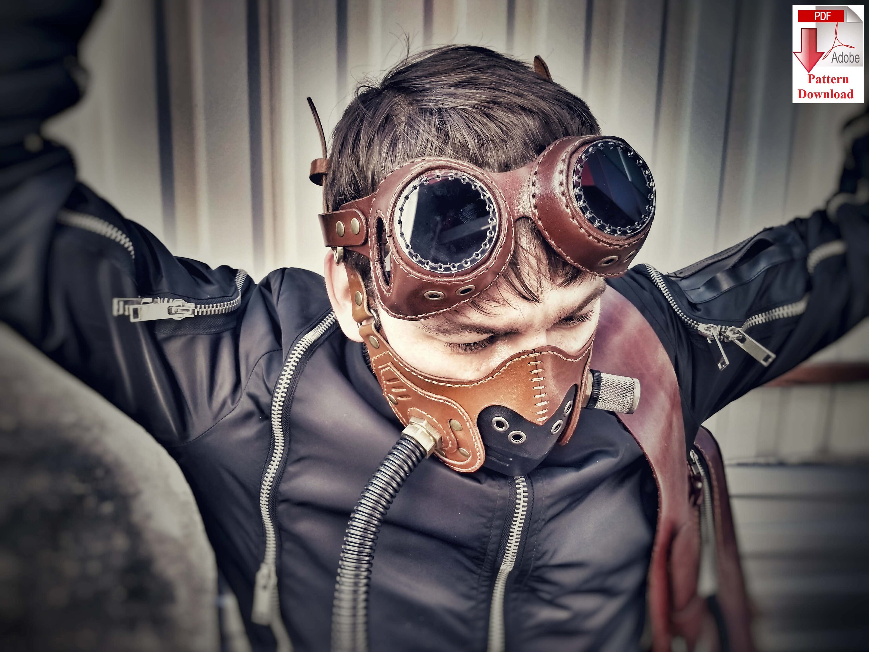 Pattern PDF leather Steampunk/Dieselpunk goggles/glasses v2 Etsy