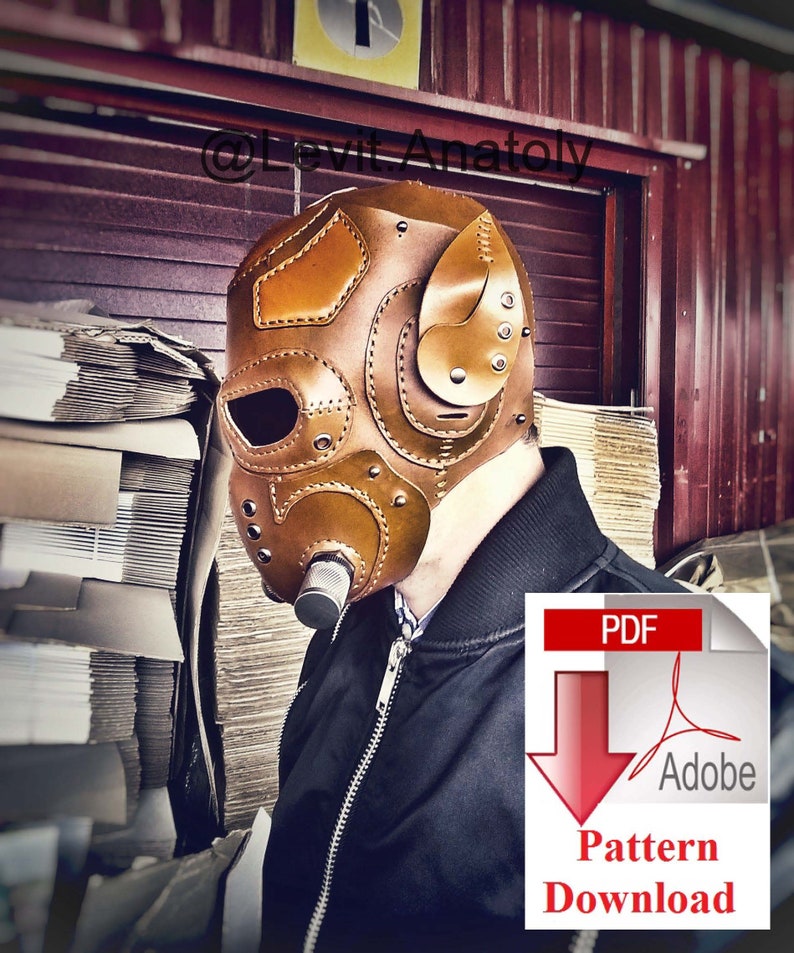 Pattern PDF leather Steampunk/Dieselpunk mask Etsy