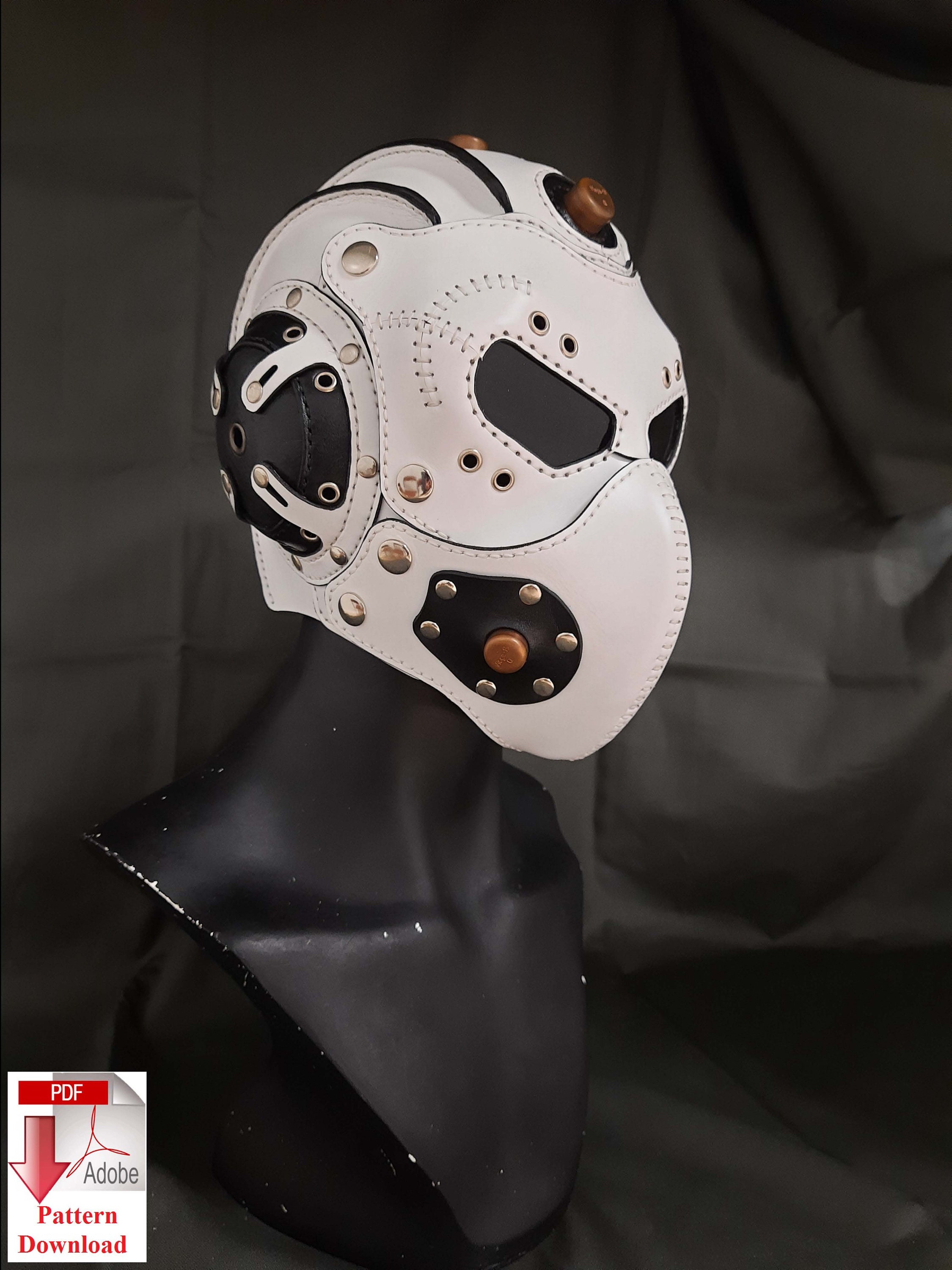 Pattern PDF leather of interchangeable Mask V1 for Steampunk Etsy