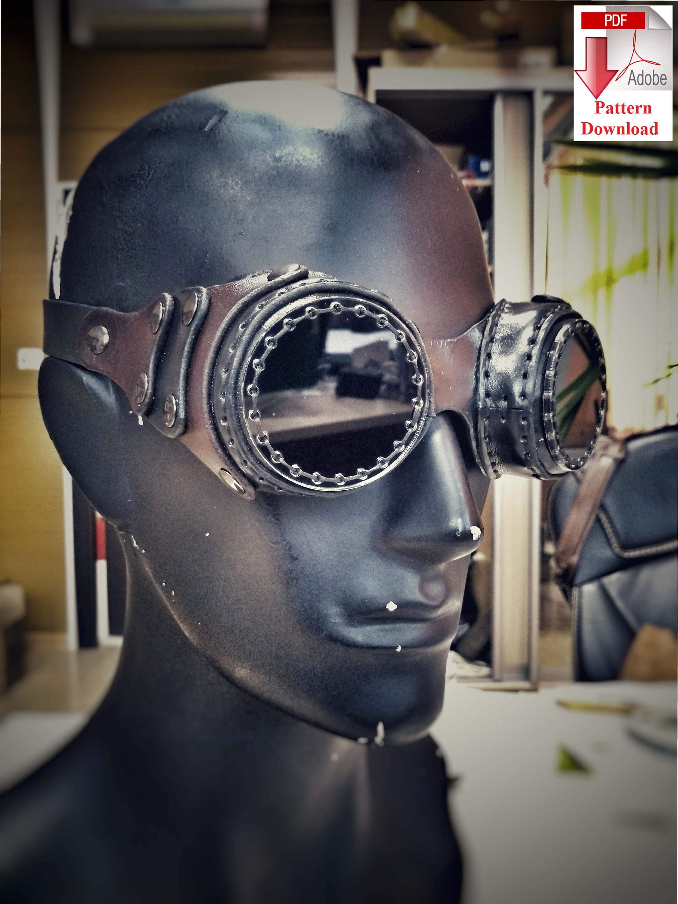 Pattern PDF leather Steampunk/Dieselpunk goggles/glasses Etsy