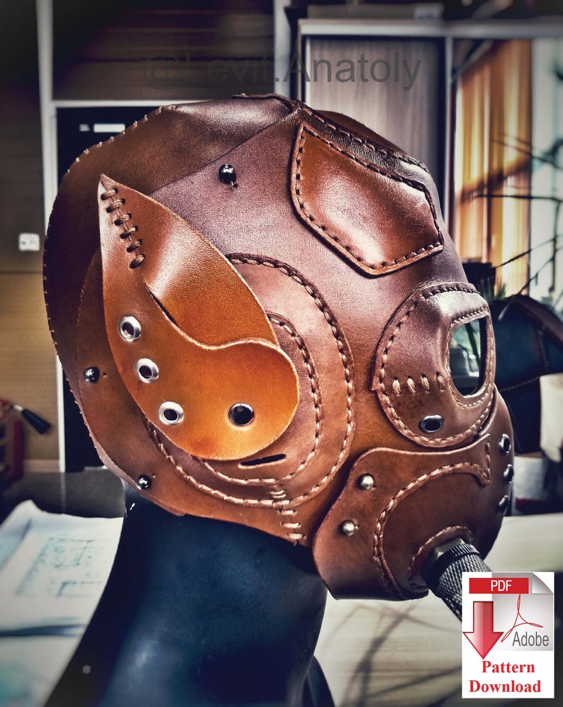 Pattern PDF leather Steampunk/Dieselpunk mask Etsy
