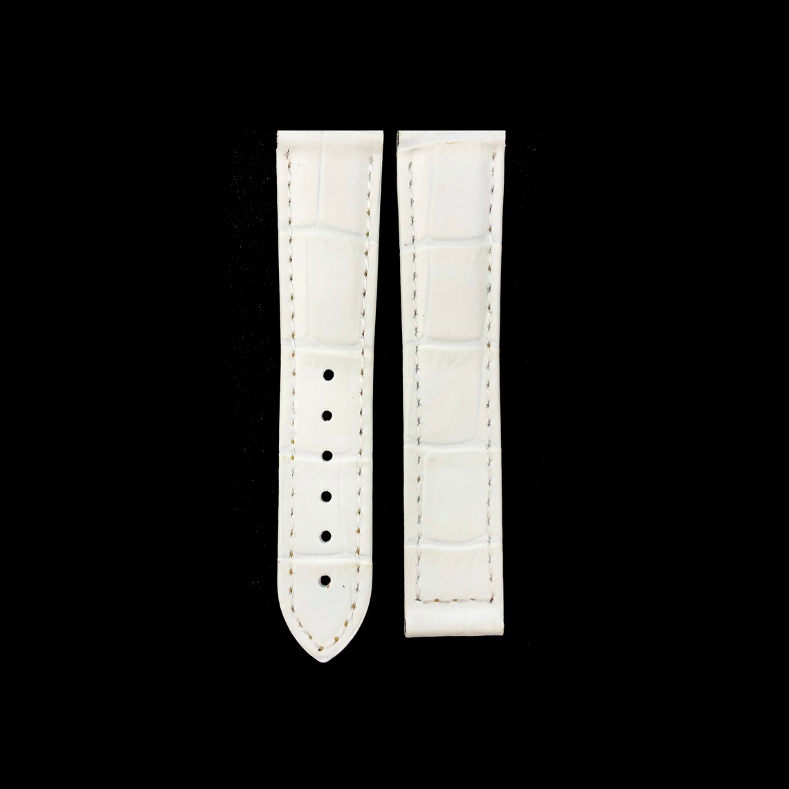 white leather strap