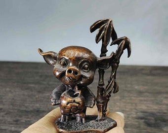 ブロンズ製 マナティー 親子 彫刻 約53cm