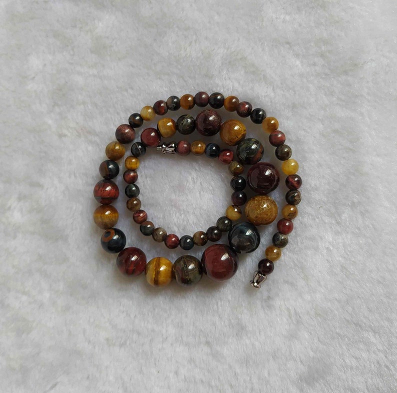 Natural Tiger Eye/'s Gems Carved Necklace E535