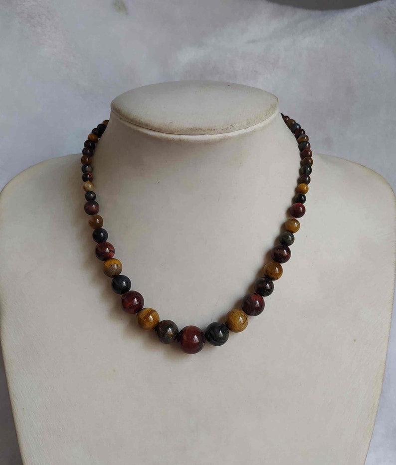 Natural Tiger Eye/'s Gems Carved Necklace E535