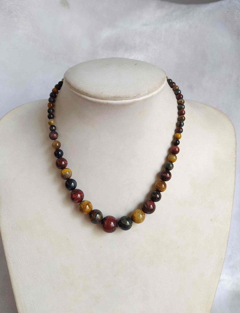Natural Tiger Eye/'s Gems Carved Necklace E535