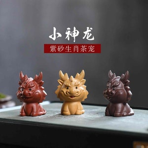 Statue chinoise d'animaux de thé Dragon Zisha Yixing, artisanat personnalisé pour animaux de compagnie