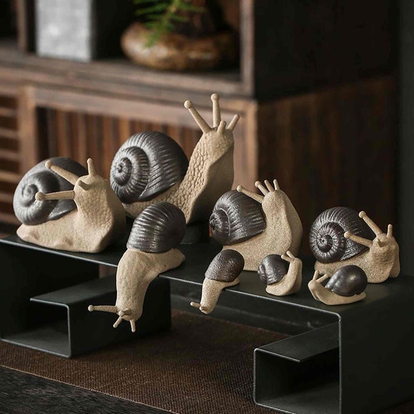 China Yixing Zisha Tea Pet,  creative snail statue
