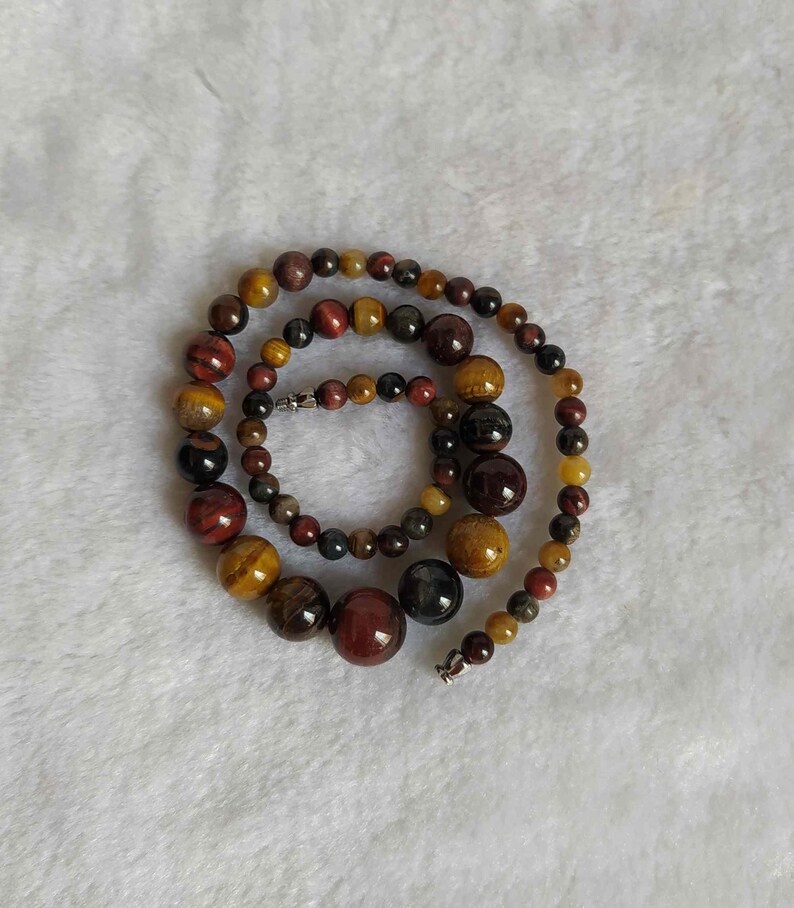 Natural Tiger Eye/'s Gems Carved Necklace E535